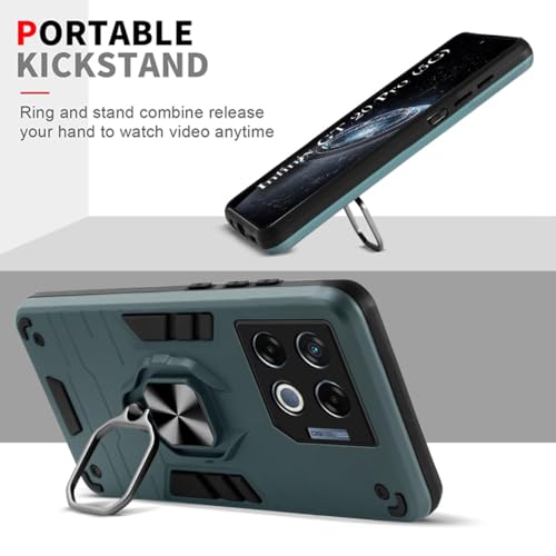 Image of Jkobi Back Case Cover for Infinix GT 20 Pro 5G (Shockproof Polycarbonate Dual Layer Hybrid Armor |Robust Green)