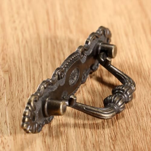 Pomo de bronce para muebles de hierro con acabado antiguo artesanal 3