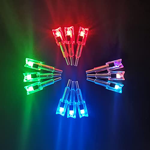 Deepower Crossbow Lighted Nock With On/Off Switch 4 Pack With .285”/.297”/.300”/.305” Bushings Led Nock Universal Fit For Bolts (Strobe) #TOP3