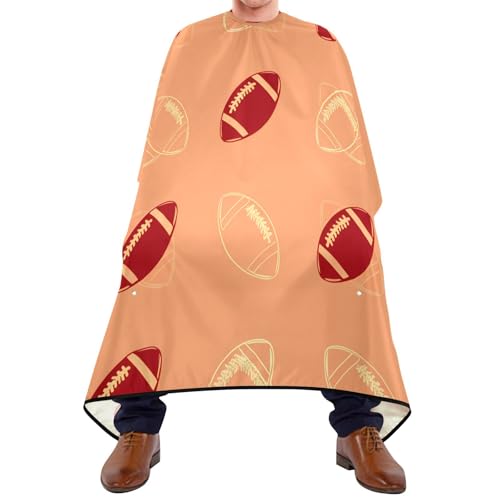 YETTASBIN Footballs Hair Cutting Cape, Waterproof Barber Cape Salon Cutting Cape with Adjustable...
