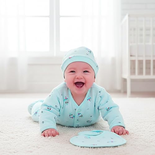 Image of Presents New Born Baby Winter Wear Printed Baby Clothes 5Pcs Sets 100% Cotton Boys Girls Unisex Baby Cotton /Winter or Flannel Suit Infant Clothes
