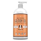 Natural Dog Company Wild Alaskan Salmon Oil for Dogs, Omega 3 & 6 Supplement with EPA & DHA, Supports Immune System, Heart Health, Joint Function, and Skin & Coat, All-Natural (16 Fluid Ounces)