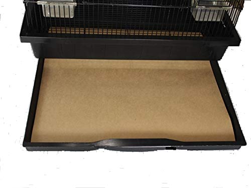 BirdCageLiners - Small Sizes, Custom Orders, 100 Count Pre Cut Sheets, 60 Pound Kraft Paper - Up to 250 Ft