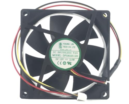 Cooling fan 12V 80mm 8025 for DFS802512H 2.0W 80X80X25MM Cooling fan 3-Wire