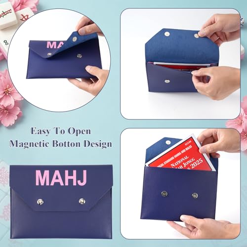 Soporte de tarjetas de mahjong de cuero 8.3 x 5.5 in miniatura 4