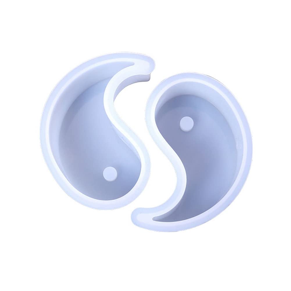 CTRLZS 2 PCS Silicone Molds Yin Candle Mold Tai Soap Wax Aromatherapy Mold Epoxy Resin Mold Chocolate Candy Mold