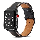 【Premium Material】100 % vollständige Ersatz Echt Lederarmband, kommt mit hochwertigen Edelstahl-Verschluss durch premium Handwerkskunst zu match iwatch gesicht, klassisch und elegant, Geben Sie ein perfektes Profil zu jedem Anlass
