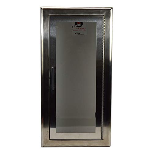 JL Industries 1033F10 Cosmopolitan Series Surface Mounted Fire Extinguisher Stainless Steel Cabinet