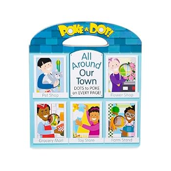 Toy Melissa & Doug Poke-a-Dot: All Around Our Town Book
