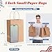 GSSUSA 200 Pack Brown Paper Bags 5.25x3.75x8 Inch Small Gift Bags with Handles Bulk, Brown Kraft Bag for Small Business, Sturdy Grocery Retail Shopping Birthday Party Favor Craft Bag