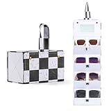 Muf Reise-Sonnenbrillen-Organizer mit 4/5 Fächern, Sonnenbrillenetui,...