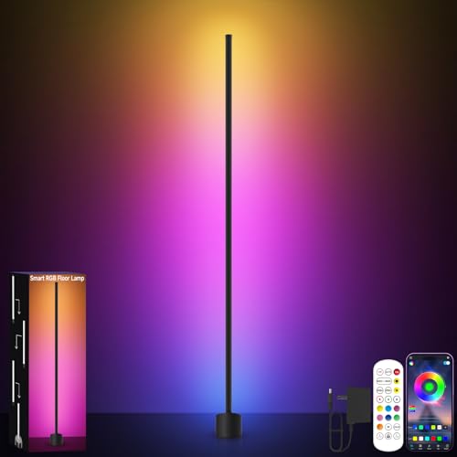 GIPOYENT Standing Floor Lamp, RGB LED Lamp with Music Sync,