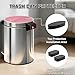 JTJEI 6 Pack Trash Can Wall Guard Bumpers, Adhesive Wall Protector for Round & Square Garbage Cans No Drill Backing for Kitchen, Bathroom, Office (Black)
