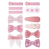 Ptwola 12 Stück Mädchen Haarspangen Rutschfeste Süße Blumenmuster Haarschleifen Haarschmuck Kinder Haarstyling Accessoires