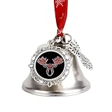 Bandera canadiense, hoja de arce, alce, cascabeles de Navidad, adorno colgante de campana, campana, fiesta, festival, decoración de ala