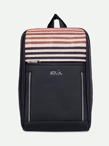 Image of ZOUK Olina Daypack for Women - Convertible Backpack with Laptop & iPad Compartments | Stylish Handcrafted Office & Travel Bag with Water-Resistant Lining & Dual Straps |