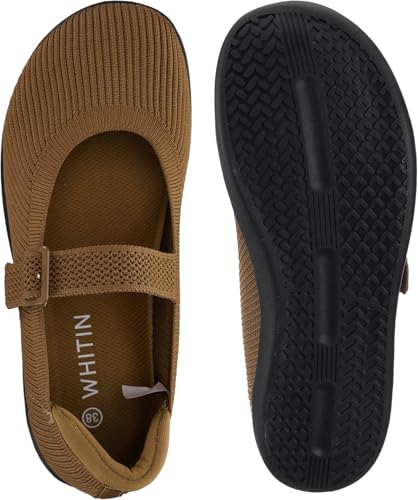 WHITIN Women's Barefoot Mary Jane Shoes Size 10.5， Black and Brown4