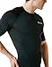 TSLA Men's UPF 50+ Quick Dry Short Sleeve Compression Shirts, Athletic Workout Shirt, Water Sports Rash Guard, Zero Block Anthracite, X-Large