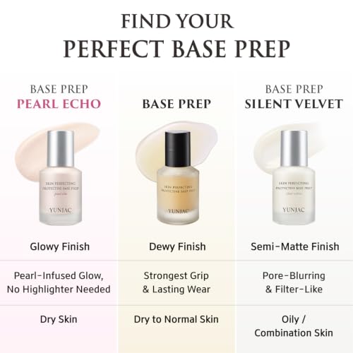 Image of YUNJAC Base Prep Pearl Echo, 0.85 fl oz, Hydrating Pearl Primer | Base Prep Pearl Echo: Pearl primer with Vegan Glue, hyaluronic acid and panthenol for smooth grip and layerable glow