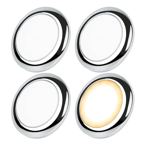 acegoo 12V LED Lampen Wohnmobil Deckenleuchte CRI92 für Boot Camper Yacht Wohnwagen Unterbauleuchte, PC-Material Dimmbar Aufbauleuchte 4Pcs (Chrom,3000K) acegoo 12V LED Lampen Wohnmobil Deckenleuchte CRI92 für Boot Camper Yacht Wohnwagen Unterbauleuchte, PC-Material Dimmbar Aufbauleuchte 4Pcs (Chrom,3000K)