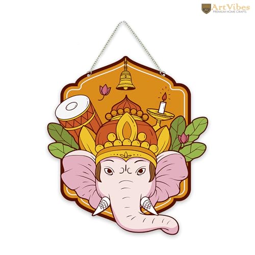 Artvibes Decorative Design Wooden Wall Hanging for Home Decor | Office | Gifts | Living Room | Bedroom | Wooden Decorative Items | Modern Painting | Artworks Decoration (WH_8608N)