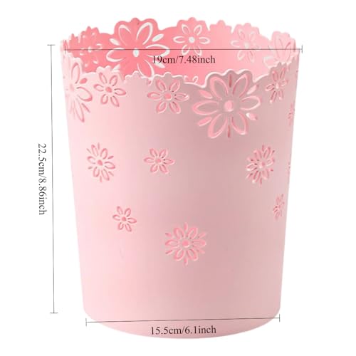 Caneca de basura enttgo de plástico PP, 6 L, color rosa miniatura 6