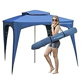 EasyGo Cabana -Beach & Sports Cabana keeps you Cool and Comfortable. Easy Set-up and Take Down. Large Shade Area. More Elegant & Classier than Beach Umbrella (Blue)
