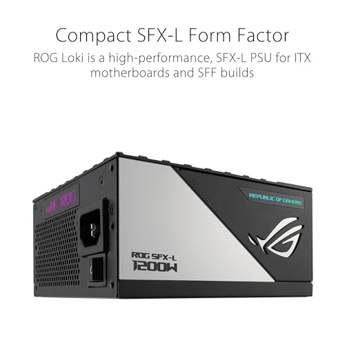 Image of ASUS ROG Loki SFX-L 1200W Titanium PSU (Fully Modular Power Supply, 80+ Titanium, 120mm PWM ARGB Fan, Aura Sync, ATX 3.0 Compatible, PCIe 5.0 Ready, 10 Year Warranty)