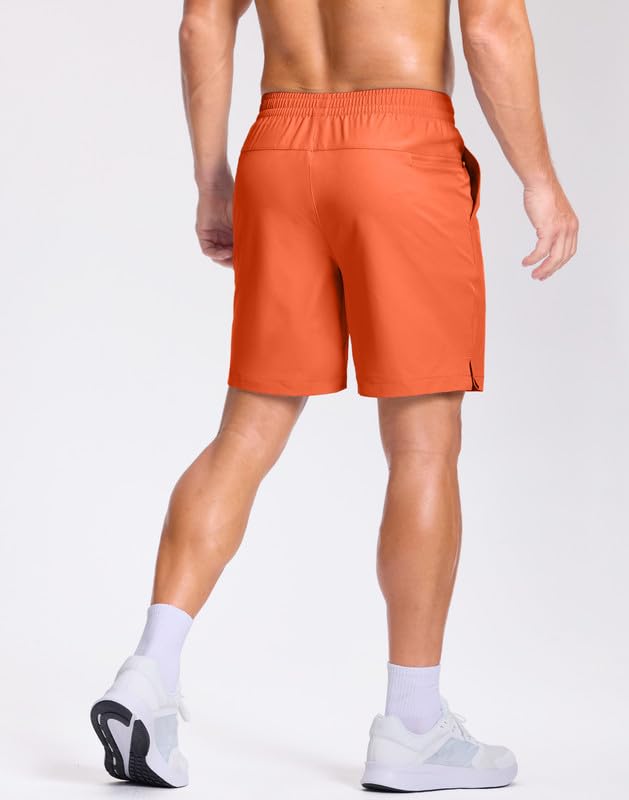 Image of GGJ Men's Lightweight Athletic Shorts with 2 Zipper Pockets 7 inch /9 inch /5 inch Gym Workout Running Quick Dry Tennis Shorts for Men
