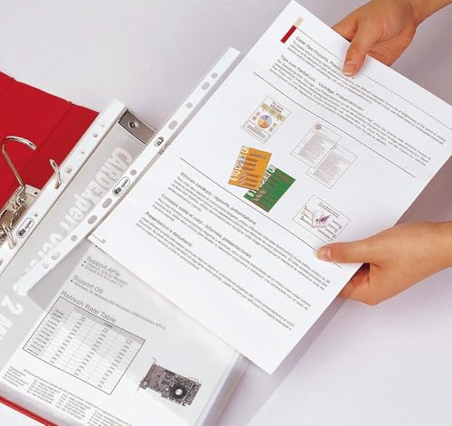 Klarsichthüllen a4 Glasklar Extra Stark - 160µ Prospekthüllen a4 Stabil, 50 Stück Klarsichtfolien Sammel-Taschen zum Schutz von Papier, Akten & Dokumenten Glassichtshüllen din A4