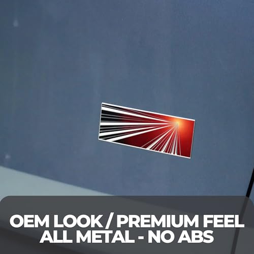 Image of Metal T Logo Tesla Letters Performance Ludicrous Emblem Decal Sticker Front Rear Tailgate in Matte Black for Tesla Model 3 Highland Model Y Juniper (Juniper Performance)