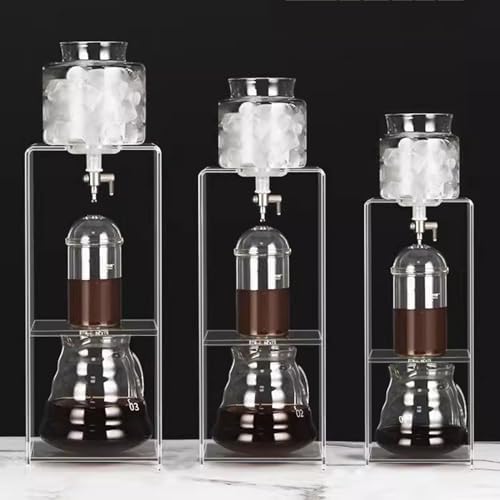 Cold Brew Drip Tower with Adjustable Water Flow,Cold Brew Drip Tower - Stainless Steel Cold Drip Coffee Maker with Adjustable Water Flow, Slow Drip Technology - Brews 3-6 Cups - Includes Acr