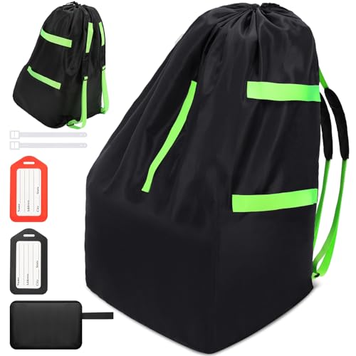 Sublaga Waterproof Car Seat Bags For Airplane Travel Durable Carseat Cover For Air Travel Car Seat Travel Bag with Shoulder Straps and 2pcs Luggage Tags For Airplane