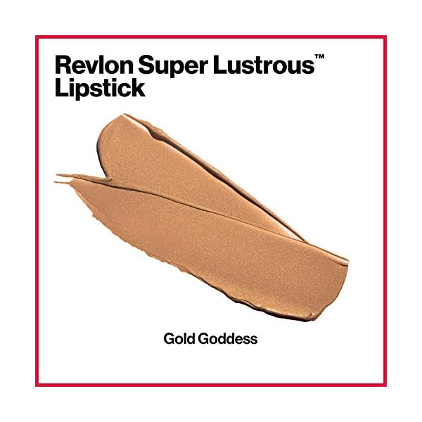 Revlon-Super-Lustrous-Lipstick-High-Impact-Lipcolor-with-Moisturizing-Creamy-Formula-Infused-with-Vitamin-E-and-Avocado-Oil-in-Gold-Pearl-Gold-Goddess-041 Revlon Super Lustrous Lipstick, Lip Makeup Gift, Stocking Stuffers for Women, Creamy, Moisturized Feel in Mauves & Trends, Gold Goddess (041), 0.15 oz