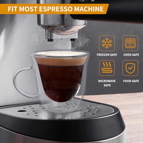 Tasses expresso en verre borosilicate double paroi isolant design - 5