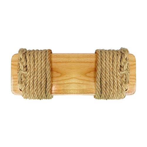 Aoneky Wood Waterproof Tree Swing, Kids Children Adult Backyard Outdoor Replacement Rope Wooden Swing Set, Round 23" x 8"