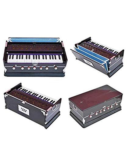 HS Internet Musical 7 Stopper, 3 1/4 Octaves, 39 Keys, Double Fold Bellow, Mahogany Color Harmonium