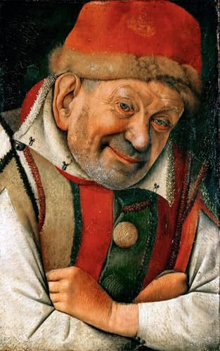 Tableau graffiti portrait Renaissance Pietro Gonella par Jean Fouquet affiche murale 60x90cm