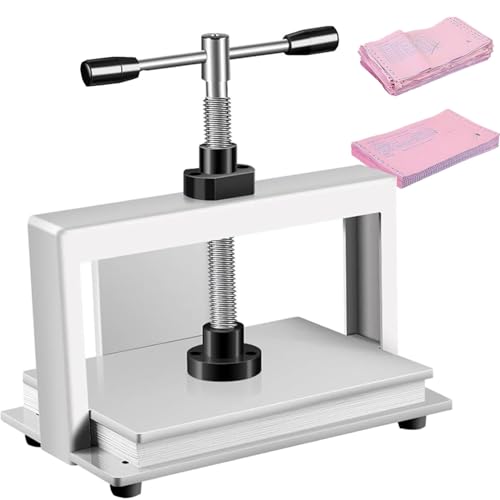 Prensa de Papel Plana A3/A4, Prensa Manual de Papel, encuadernadora de Acero de Alta Resistencia, 1500 kg de presión, para Documentos, Billetes, comprobantes y cheques. A4