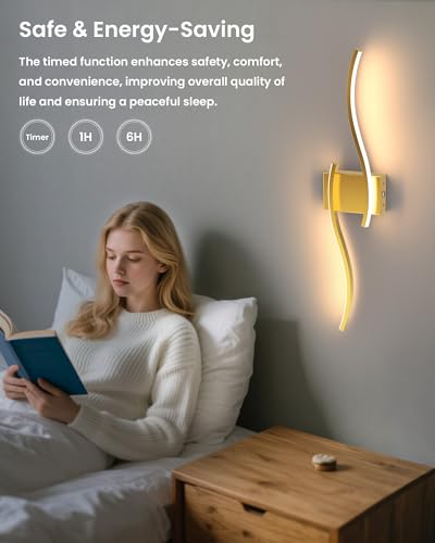 Image of NIORSUN 27.6 Inch Battery Operated Wall Sconce Set of 2, Gold Modern Rechargeable Wall Lights with Remote, 3CCT Dimmable Wireless Wall Lamp for Living Room Bedroom Hallway