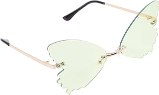 3 Pçs Óculos De Sol Sem Aro Óculos De Sol Femininos Da Moda Óculos De Sol Femininos Óculos De Sol De Praia Para Mulheres Metal PC Verde Claro Óculos De Sol Personalizados Óculos