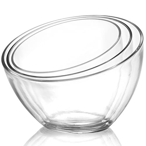 Lyellfe LY-SALADBOWL-ANGLE-3P 3 Pack Angled Plastic Bowls, Clear Salad Serving Bowls, Thick Acrylic Candy Bowls For Parties In Assorted Sizes, Snack Bowl thumb #3