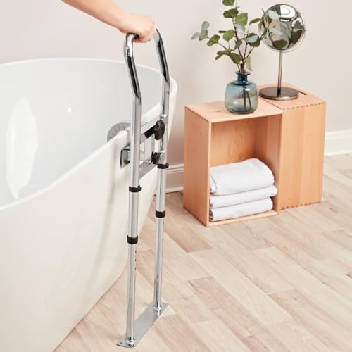 Java Wellness Poignée de sécurité pour baignoire seniors - Aide à l'entrée pour la baignoire - Poignée d'appui de salle de bain avec main courante...