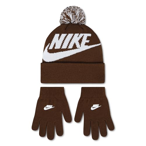Image of Nike boys Sportswear Pom Beanie and Glove Set