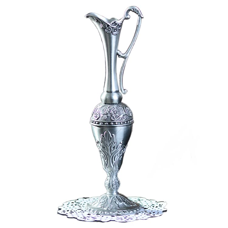 French Pewter Ewer Pitcher Bloom Bud Vase