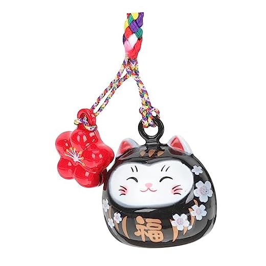 KESYOO Sino De Som De Água De Gato Da Sorte Carteira De Mulher Decorações De Carro Acessórios De Natacion Acessórios Automotivos Charme De Carro Maneki Neko Japonês Cobre O Sino Chave