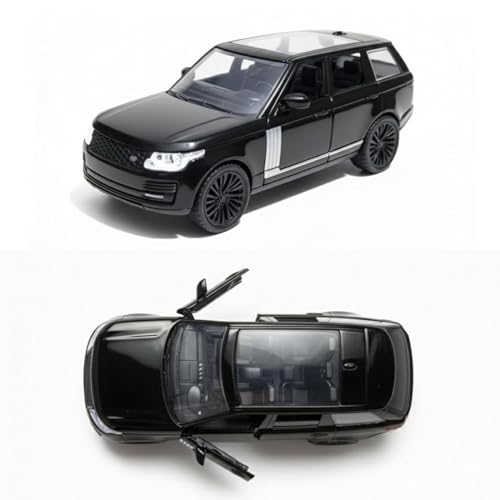 Image of Range Rover SUV Car 1:36 Scale Model Car Exclusive Alloy Metal Pull Back Die-cast Metal Pullback Toy car with Openable Doors & Light Music Best Gifts Toys Kids【Colors as Per Stock】