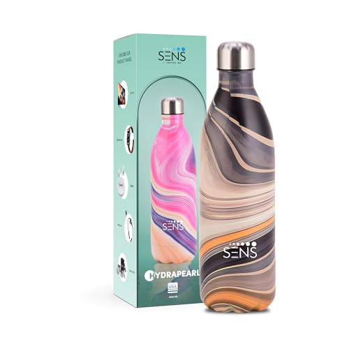 Image of SENS Hydra Pearl Stainless Steel 1000ml Bottle Hot or Cold up to 24 Hours | Leak Proof, BPA Free, Eco-Friendly | Travel | Office | Home | Nebula