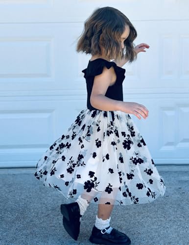 Image of Arshiner Toddler Tutu Dress Little Girls Fluffy Summer Dresses Casual Party Tulle Sundress for Kids 2-6Y