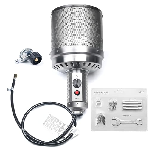 MAJARO 50 000 BTU Patio Heater Burner Replacement Kit Stainless Steel Top Burner with Thermocouple & Tilt Switch Complete Hose and Regulator Set Universal Fit for Most Propane Patio Heaters